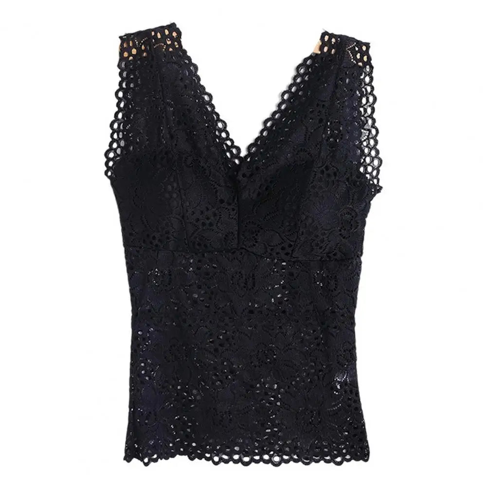 Canotta da donna con scollo a V, con imbottiture, spalline sottili, reggiseno lungo in pizzo sexy, gilet all'uncinetto, interno indossato - Sogni di moda - Sogni di moda - 14:193;5:438#3XL - Womens Tank Top V - neck Skeleton with Pads Spaghetti Straps Sexy Lace Long Bra Crochet Vest Inside Wear - Sogni di moda - Sogni di moda - 14:193;5:438#3XL - 48216328733019|48216329027931|48216329191771|48216329290075|48216329421147 - Black - 3XL - Black - 3XL -