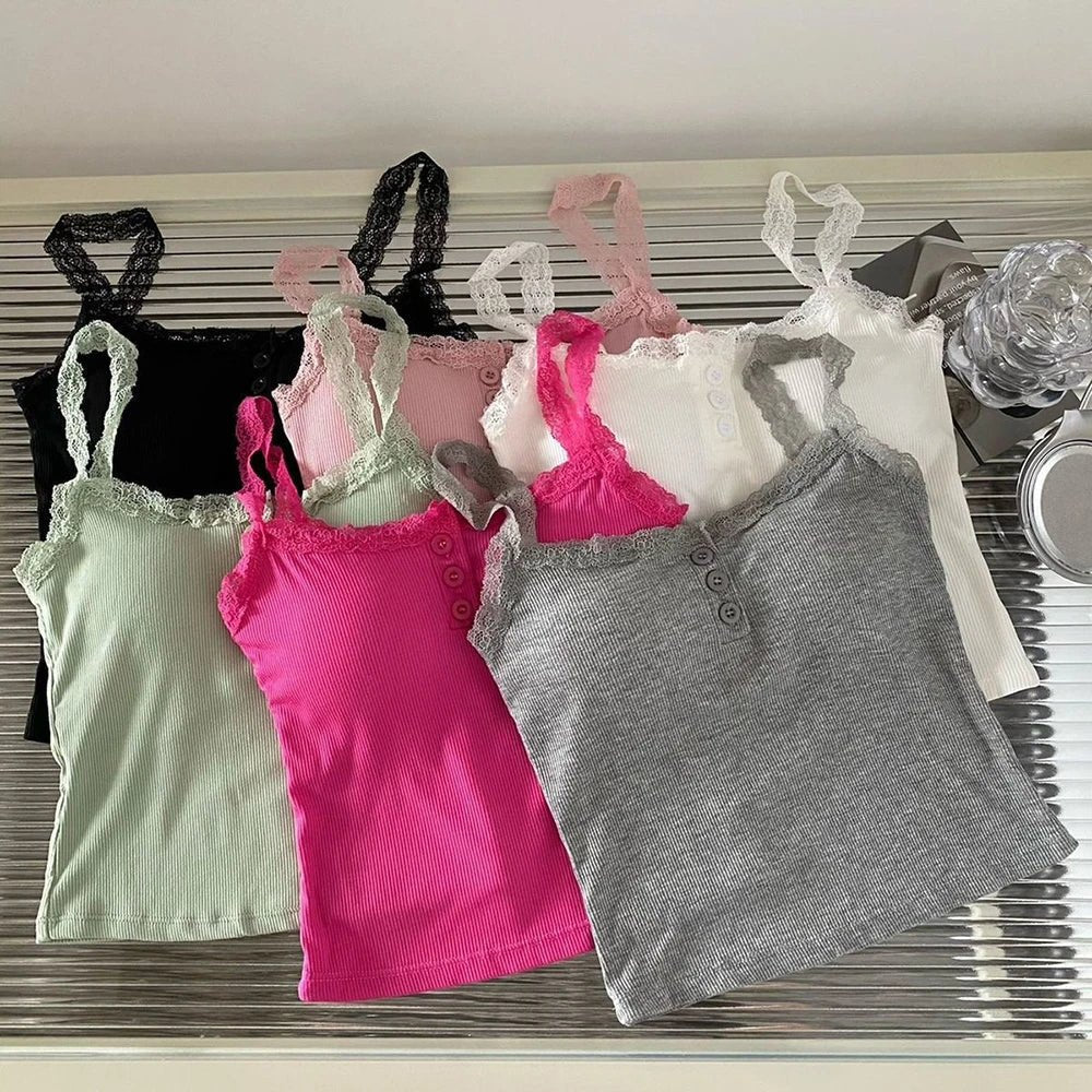 Donne Canotta Canotte Pizzo Botton Gilet Top Crop Top Strappy Ladies Camisole Canotte Pianura Stile Coreano T Shirt Vestiti - Sogni di moda - Sogni di moda - 14:771#grey;5:200003528 - Donne Canotta Canotte Pizzo Botton Gilet Top Crop Top Strappy Ladies Camisole Canotte Pianura Stile Coreano T Shirt Vestiti - Sogni di moda - Sogni di moda - 14:771#grey;5:200003528 - Donne Canotta Canotte Pizzo Botton Gilet Top Crop Top Strappy Ladies Camisole Canotte Pianura Stile Coreano T Shirt Vestiti - Sogni