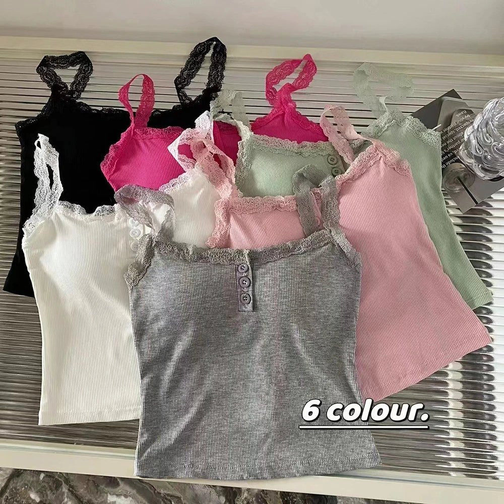 Donne Canotta Canotte Pizzo Botton Gilet Top Crop Top Strappy Ladies Camisole Canotte Pianura Stile Coreano T Shirt Vestiti - Sogni di moda - Sogni di moda - 14:771#grey;5:200003528 - Donne Canotta Canotte Pizzo Botton Gilet Top Crop Top Strappy Ladies Camisole Canotte Pianura Stile Coreano T Shirt Vestiti - Sogni di moda - Sogni di moda - 14:771#grey;5:200003528 - Donne Canotta Canotte Pizzo Botton Gilet Top Crop Top Strappy Ladies Camisole Canotte Pianura Stile Coreano T Shirt Vestiti - Sogni
