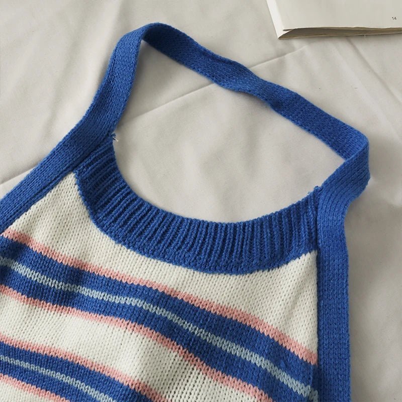 HELIAR Donne A Righe Senza Schiena Senza Schiena Halter Top Da Donna Lavorato A Maglia Crop Canotte Fasciatura Carino Top Donne 2024 Estate - Sogni di moda - Sogni di moda - 14:173#BLUE;5:200003528 - HELIAR Donne A Righe Senza Schiena Senza Schiena Halter Top Da Donna Lavorato A Maglia Crop Canotte Fasciatura Carino Top Donne 2024 Estate - Sogni di moda - Sogni di moda - 14:173#BLUE;5:200003528 - HELIAR Donne A Righe Senza Schiena Senza Schiena Halter Top Da Donna Lavorato A Maglia Crop Canotte