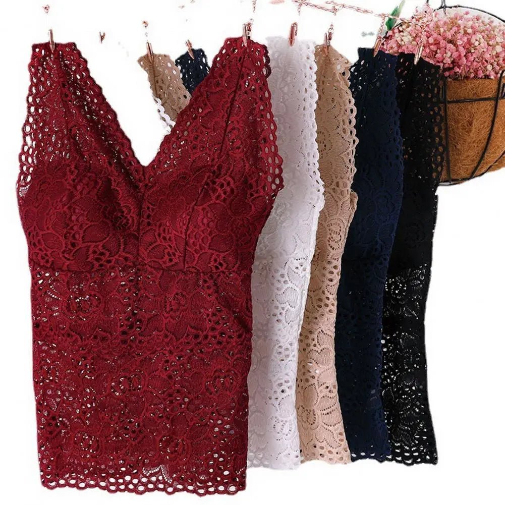 Tank Top V - neck Padded Vest Spaghetti Straps All - Match Sexy Lace Long Bra Crochet Vest Inside Wear - Sogni di moda - Sogni di moda - 14:29;5:438#3XL - Tank Top V - neck Padded Vest Spaghetti Straps All - Match Sexy Lace Long Bra Crochet Vest Inside Wear - Sogni di moda - Sogni di moda - 14:29;5:438#3XL - Tank Top V - neck Padded Vest Spaghetti Straps All - Match Sexy Lace Long Bra Crochet Vest Inside Wear - Sogni di moda - WHITE - 3XL - WHITE - 3XL -