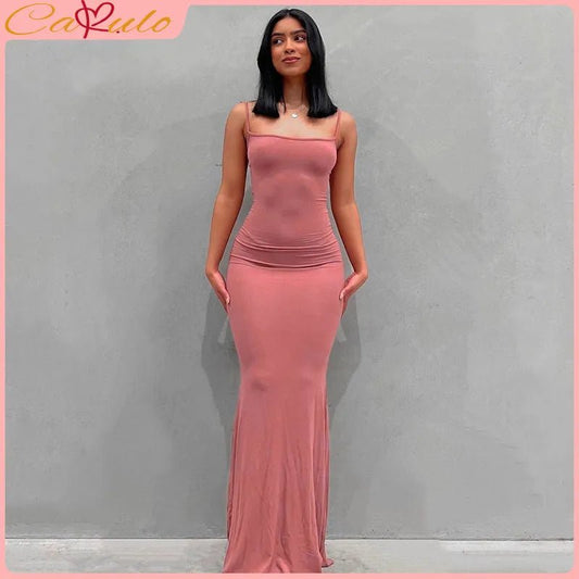 Abito lungo con spalline fini in raso da donna Estate - Sogni di moda - Sogni di moda - 14:771#Pink;5:100014064 - Satin Slip Sleeveless Backless Maxi Dress Women 2023 Y2K Summer Bodycon Elegant Sexy Outfits Ladies Birthday Party Club Sundress - Sogni di moda - Sogni di moda - 14:771#Pink;5:100014064 - Satin Slip Sleeveless Backless Maxi Dress Women 2023 Y2K Summer Bodycon Elegant Sexy Outfits Ladies Birthday Party Club Sundress - Pink - S - Pink - S - 
