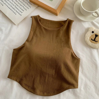 Estate Tinta Unita Irregolare Canotta Delle Donne Moda Girocollo Senza Maniche Slim Canotta - Sogni di moda - Sogni di moda - 14:173#Coffee;5:200000989#One size - Estate Tinta Unita Irregolare Canotta Delle Donne Moda Girocollo Senza Maniche Slim Canotta - Sogni di moda - Sogni di moda - 14:173#Coffee;5:200000989#One size - 48216331845979 - Coffee - One size - Coffee - One size - 