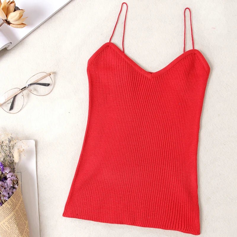 HELIAR Donne Solido Senza Maniche Di Base Crop Top Spaghetti Con Cinturino A O - Collo Canotte Slim Fit Plain Top Per Le Donne 2024 Estate - Sogni di moda - Sogni di moda - 14:10#RED;5:200003528 - HELIAR Donne Solido Senza Maniche Di Base Crop Top Spaghetti Con Cinturino A O - Collo Canotte Slim Fit Plain Top Per Le Donne 2024 Estate - Sogni di moda - Sogni di moda - 14:10#RED;5:200003528 - 48216290885979 - RED - One Size - RED - One Size - 