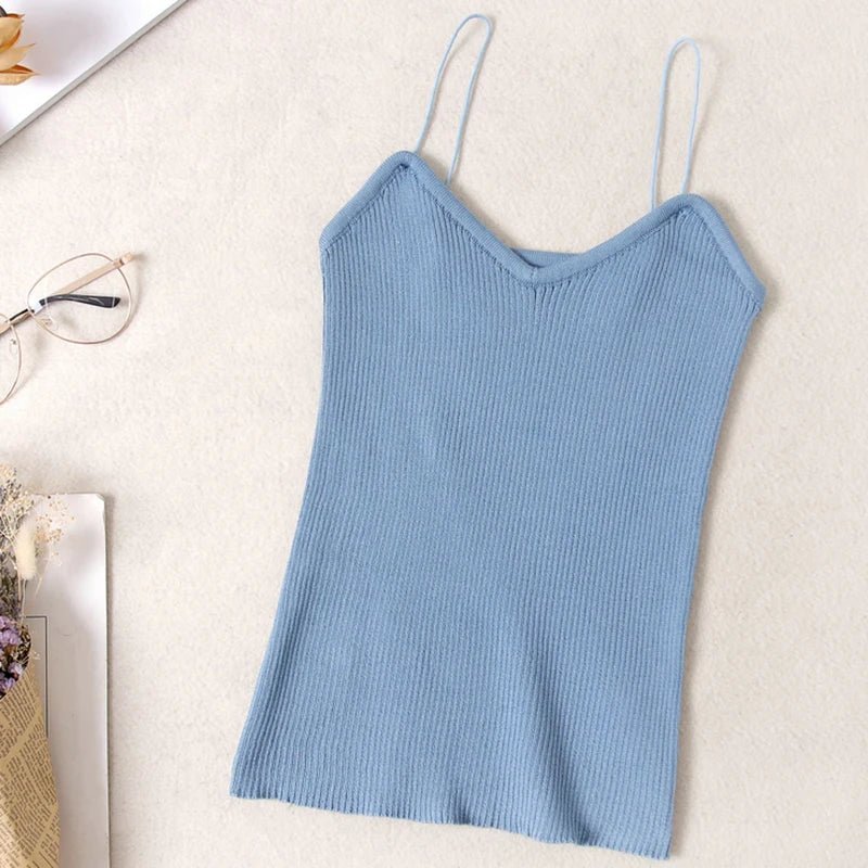 HELIAR Donne Solido Senza Maniche Di Base Crop Top Spaghetti Con Cinturino A O - Collo Canotte Slim Fit Plain Top Per Le Donne 2024 Estate - Sogni di moda - Sogni di moda - 14:13978534#LIGHT BLUE;5:200003528 - HELIAR Donne Solido Senza Maniche Di Base Crop Top Spaghetti Con Cinturino A O - Collo Canotte Slim Fit Plain Top Per Le Donne 2024 Estate - Sogni di moda - Sogni di moda - 14:13978534#LIGHT BLUE;5:200003528 - 48216291017051 - LIGHT BLUE - One Size - LIGHT BLUE - One Size - 