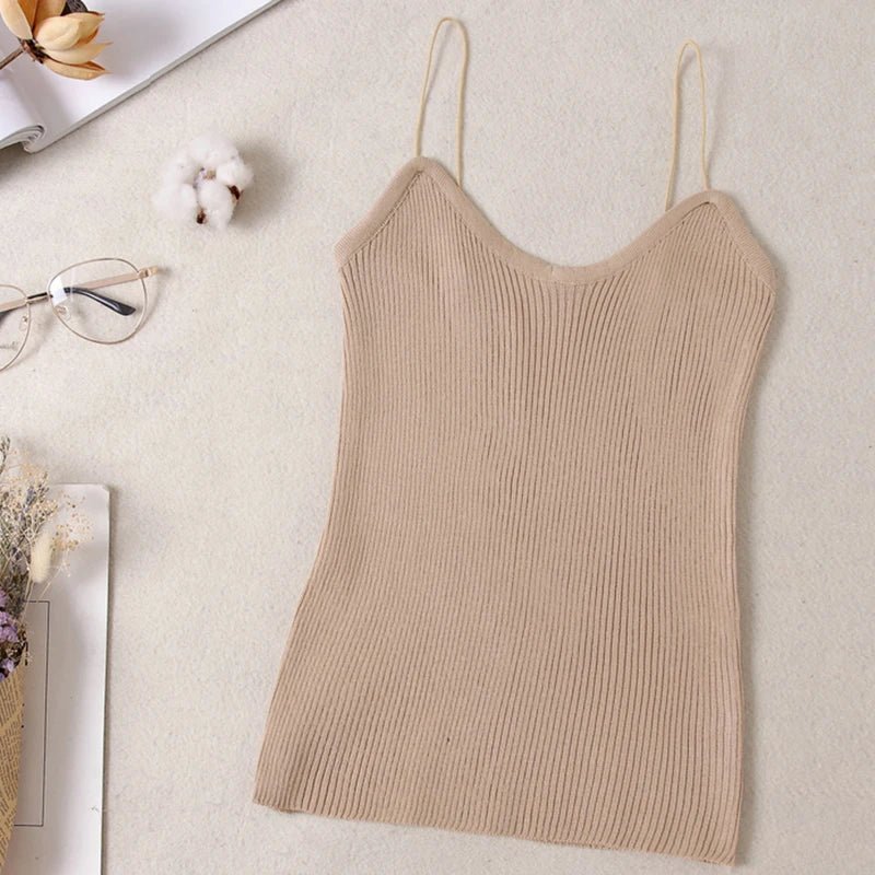 HELIAR Donne Solido Senza Maniche Di Base Crop Top Spaghetti Con Cinturino A O - Collo Canotte Slim Fit Plain Top Per Le Donne 2024 Estate - Sogni di moda - Sogni di moda - 14:200001438#KHAKI;5:200003528 - HELIAR Donne Solido Senza Maniche Di Base Crop Top Spaghetti Con Cinturino A O - Collo Canotte Slim Fit Plain Top Per Le Donne 2024 Estate - Sogni di moda - Sogni di moda - 14:200001438#KHAKI;5:200003528 - 48216290918747 - KHAKI - One Size - KHAKI - One Size - 