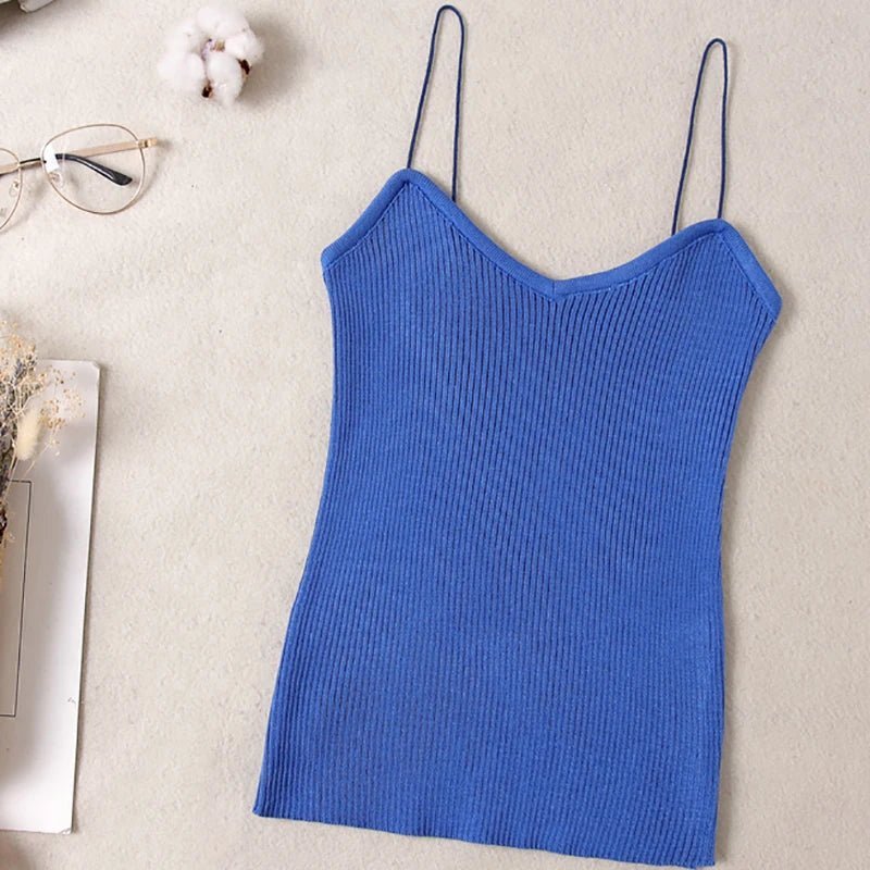 HELIAR Donne Solido Senza Maniche Di Base Crop Top Spaghetti Con Cinturino A O - Collo Canotte Slim Fit Plain Top Per Le Donne 2024 Estate - Sogni di moda - Sogni di moda - 14:200004870#DEEP BLUE;5:200003528 - HELIAR Donne Solido Senza Maniche Di Base Crop Top Spaghetti Con Cinturino A O - Collo Canotte Slim Fit Plain Top Per Le Donne 2024 Estate - Sogni di moda - Sogni di moda - 14:200004870#DEEP BLUE;5:200003528 - 48216290984283 - DEEP BLUE - One Size - DEEP BLUE - One Size - 