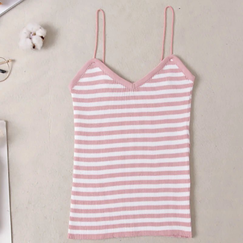 HELIAR Donne Solido Senza Maniche Di Base Crop Top Spaghetti Con Cinturino A O - Collo Canotte Slim Fit Plain Top Per Le Donne 2024 Estate - Sogni di moda - Sogni di moda - 14:200211869#STRIPE PINK;5:200003528 - HELIAR Donne Solido Senza Maniche Di Base Crop Top Spaghetti Con Cinturino A O - Collo Canotte Slim Fit Plain Top Per Le Donne 2024 Estate - Sogni di moda - Sogni di moda - 14:200211869#STRIPE PINK;5:200003528 - 48216290656603 - STRIPE PINK - One Size - STRIPE PINK - One Size - 