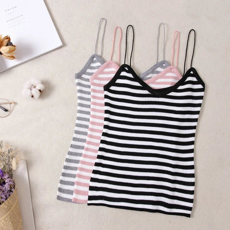 HELIAR Donne Solido Senza Maniche Di Base Crop Top Spaghetti Con Cinturino A O - Collo Canotte Slim Fit Plain Top Per Le Donne 2024 Estate - Sogni di moda - Sogni di moda - 14:201800840#STRIPE BLACK;5:200003528 - HELIAR Donne Solido Senza Maniche Di Base Crop Top Spaghetti Con Cinturino A O - Collo Canotte Slim Fit Plain Top Per Le Donne 2024 Estate - Sogni di moda - Sogni di moda - 14:201800840#STRIPE BLACK;5:200003528 - HELIAR Donne Solido Senza Maniche Di Base Crop Top Spaghetti Con Cinturino
