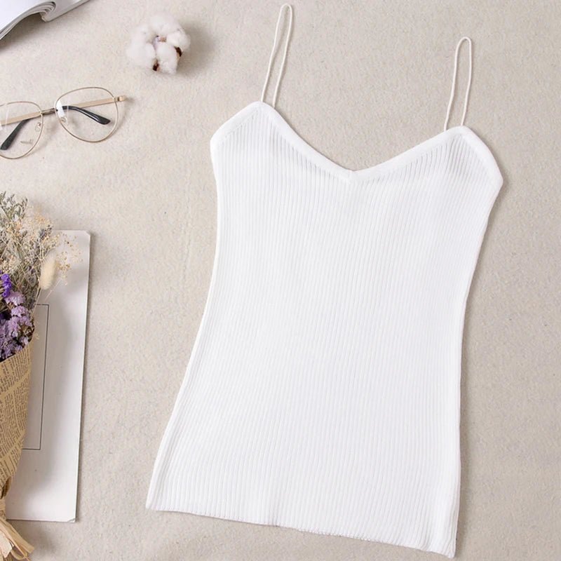 HELIAR Donne Solido Senza Maniche Di Base Crop Top Spaghetti Con Cinturino A O - Collo Canotte Slim Fit Plain Top Per Le Donne 2024 Estate - Sogni di moda - Sogni di moda - 14:29#WHITE;5:200003528 - HELIAR Donne Solido Senza Maniche Di Base Crop Top Spaghetti Con Cinturino A O - Collo Canotte Slim Fit Plain Top Per Le Donne 2024 Estate - Sogni di moda - Sogni di moda - 14:29#WHITE;5:200003528 - 48216290754907 - WHITE - One Size - WHITE - One Size - 
