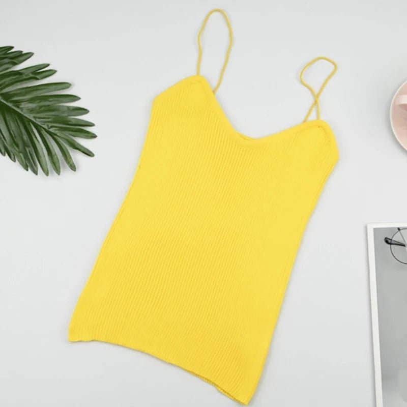 HELIAR Donne Solido Senza Maniche Di Base Crop Top Spaghetti Con Cinturino A O - Collo Canotte Slim Fit Plain Top Per Le Donne 2024 Estate - Sogni di moda - Sogni di moda - 14:366#YELLOW;5:200003528 - HELIAR Donne Solido Senza Maniche Di Base Crop Top Spaghetti Con Cinturino A O - Collo Canotte Slim Fit Plain Top Per Le Donne 2024 Estate - Sogni di moda - Sogni di moda - 14:366#YELLOW;5:200003528 - 48216290853211 - YELLOW - One Size - YELLOW - One Size - 