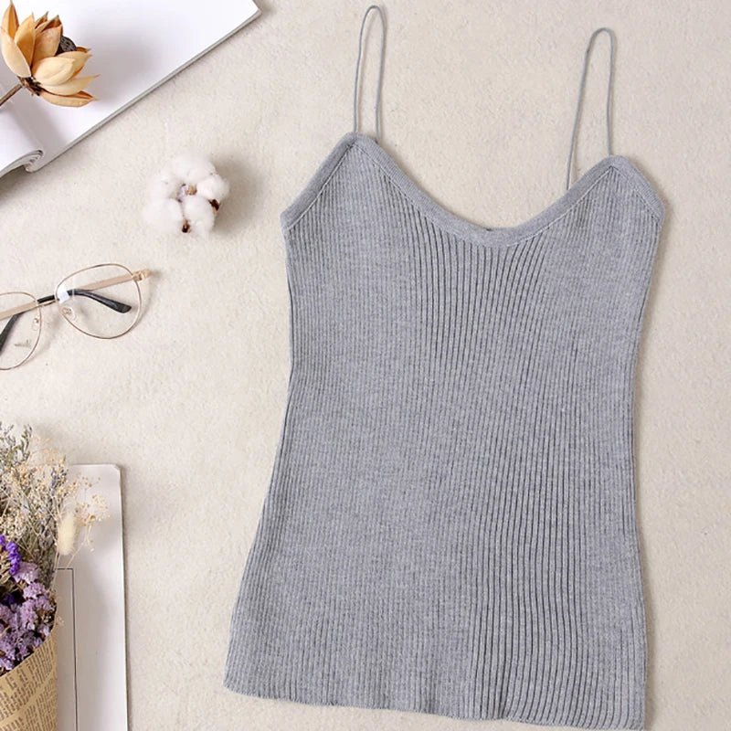 HELIAR Donne Solido Senza Maniche Di Base Crop Top Spaghetti Con Cinturino A O - Collo Canotte Slim Fit Plain Top Per Le Donne 2024 Estate - Sogni di moda - Sogni di moda - 14:691#GREY;5:200003528 - HELIAR Donne Solido Senza Maniche Di Base Crop Top Spaghetti Con Cinturino A O - Collo Canotte Slim Fit Plain Top Per Le Donne 2024 Estate - Sogni di moda - Sogni di moda - 14:691#GREY;5:200003528 - 48216290951515 - GREY - One Size - GREY - One Size - 
