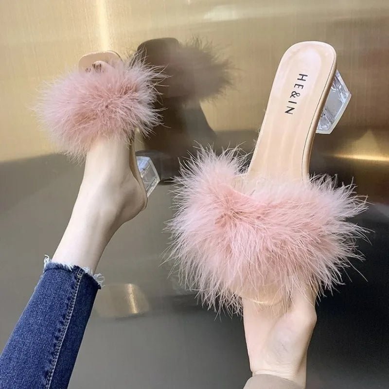 Mules Sandal Women Summer Outdoor Fashion Slippers Square Toe High Heels Office Ladies Feather Slides Chic Classics Furry Shoes - Sogni di moda - Sogni di moda - 14:365615#Creamy - white;200000124:200000898 - Mules Sandal Women Summer Outdoor Fashion Slippers Square Toe High Heels Office Ladies Feather Slides Chic Classics Furry Shoes - Sogni di moda - Sogni di moda - 14:365615#Creamy - white;200000124:200000898 - Mules Sandal Women Summer Outdoor Fashion Slippers Square Toe High Heels Office La