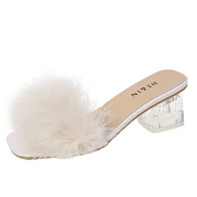 Mules Sandal Women Summer Outdoor Fashion Slippers Square Toe High Heels Office Ladies Feather Slides Chic Classics Furry Shoes - Sogni di moda - Sogni di moda - 14:365615#Creamy - white;200000124:200000898 - Mules Sandal Women Summer Outdoor Fashion Slippers Square Toe High Heels Office Ladies Feather Slides Chic Classics Furry Shoes - Sogni di moda - Sogni di moda - 14:365615#Creamy - white;200000124:200000898 - 48348980019547|48348980052315|48348980085083|48348980117851|48348980838747|4834898