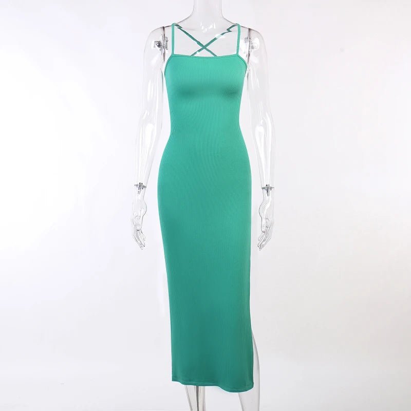 New Women Backless Bandage Bodycon Dress Summer Sexy Halter Neck Split Party Dresses Ladies Casual Solid Long Robe CC22157PF - Sogni di moda - Sogni di moda - 14:175;5:100014064 - New Women Backless Bandage Bodycon Dress Summer Sexy Halter Neck Split Party Dresses Ladies Casual Solid Long Robe CC22157PF - Sogni di moda - Sogni di moda - 14:175;5:100014064 - New Women Backless Bandage Bodycon Dress Summer Sexy Halter Neck Split Party Dresses Ladies Casual Solid Long Robe CC22157PF - Green - S - G