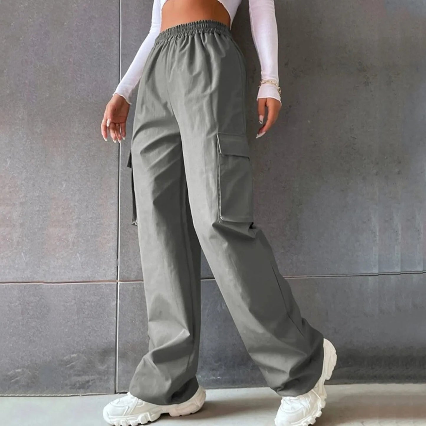 Pantaloni Cargo A Vita Alta - Sogni di moda - Sogni di moda - 14:200844061#Grey;200007763:201336106;5:100014065#XL - Pantaloni Cargo A Vita Alta - Sogni di moda - Sogni di moda - 14:200844061#Grey;200007763:201336106;5:100014065#XL - Pantaloni Cargo A Vita Alta - Sogni di moda - Grey - XL - United States - Grey - XL - United States