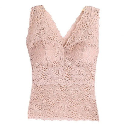 Tank Top V - neck Padded Vest Spaghetti Straps All - Match Sexy Lace Long Bra Crochet Vest Inside Wear - Sogni di moda - Sogni di moda - 14:10#Skin;5:438#3XL - Tank Top V - neck Padded Vest Spaghetti Straps All - Match Sexy Lace Long Bra Crochet Vest Inside Wear - Sogni di moda - Sogni di moda - 14:10#Skin;5:438#3XL - 48216326111579|48216326209883|48216326373723|48216326472027|48216326570331 - Skin - 3XL - Skin - 3XL - 